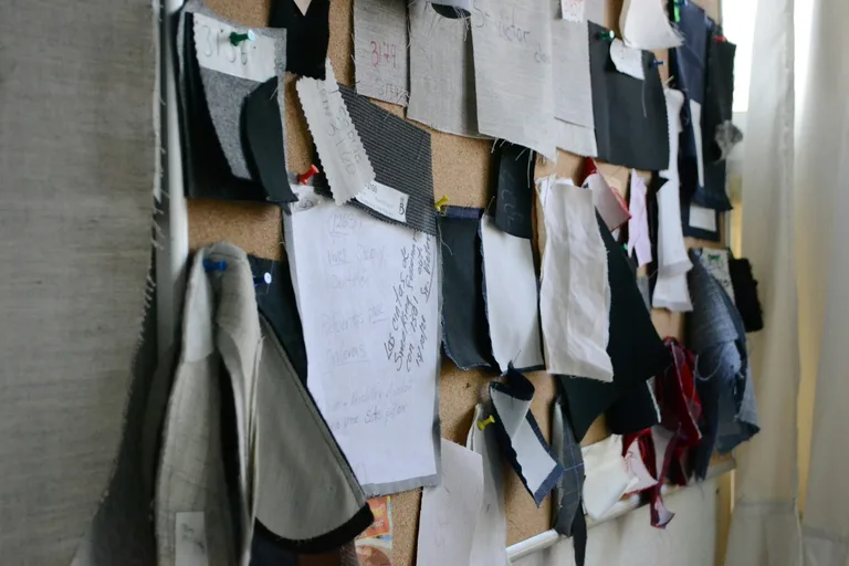 Fabric swatches and textile samples — illustrative material atmosphere image